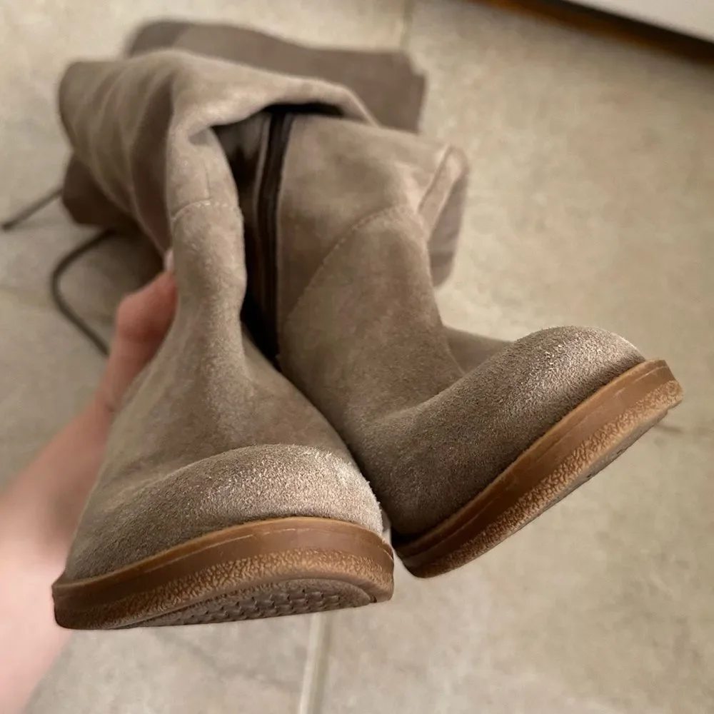 Lucky‎ Brand Ralsky Over the Knee Suede Boot size 6.5 boots real leather beige